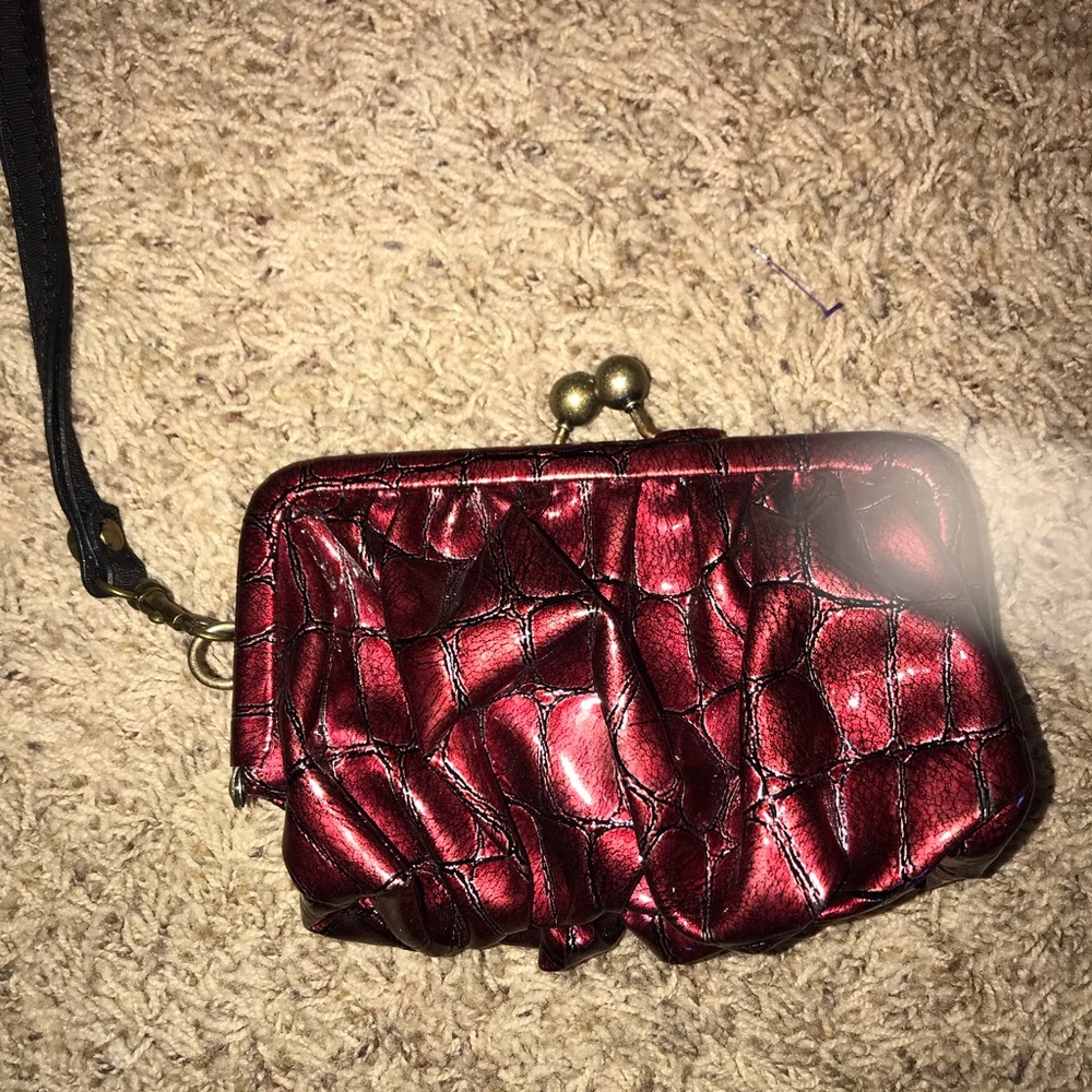 Simply Vera Wang Red Faux Wristlet